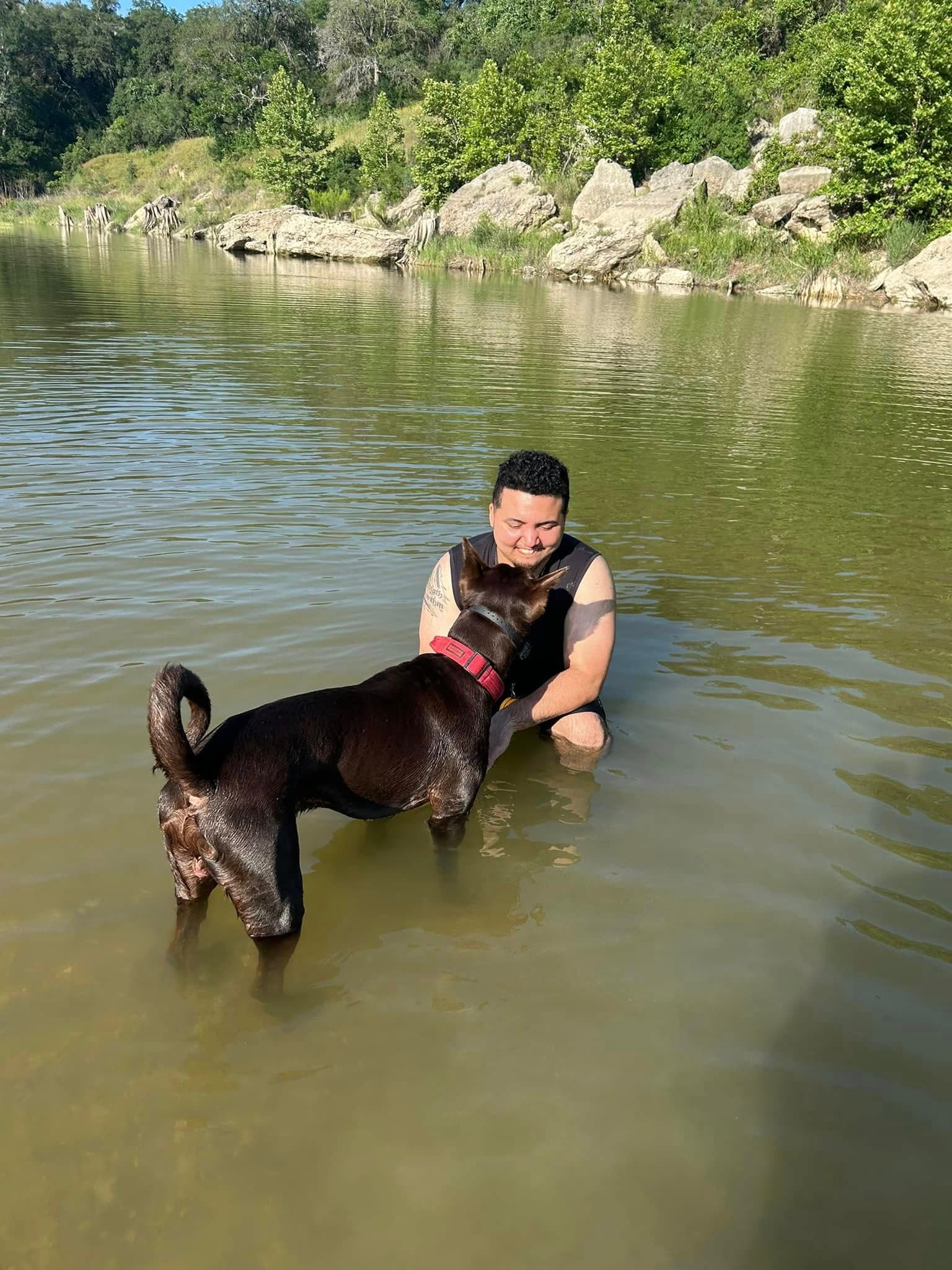 Dusty Mumphrey with animals